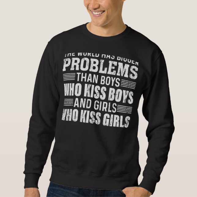 Sweatshirt Le Monde A De Plus Gros Problèmes Gay pride Mois L (Devant)