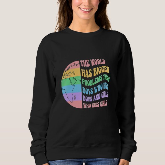 Sweatshirt Le Monde A De Plus Gros Problèmes Rainbow Heart Lg (Devant)