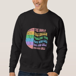 Sweatshirt Le Monde A De Plus Gros Problèmes Rainbow Heart Lg