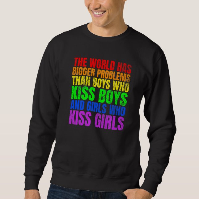 Sweatshirt Le monde connaît des problèmes plus graves que les (Devant)