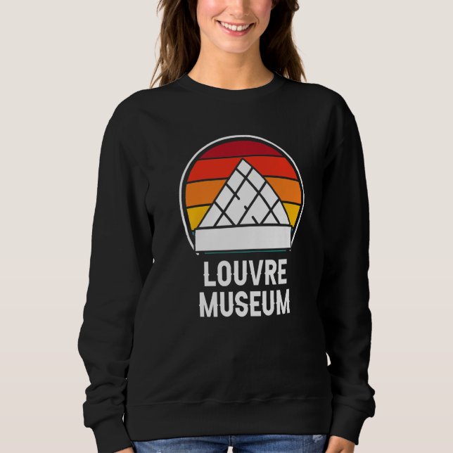 Sweatshirt Le Musée du Louvre Rétro Paris Amour France (Devant)