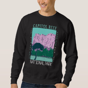 Sweatshirt Le Parc National Capitol Reef Utah Distress Retro