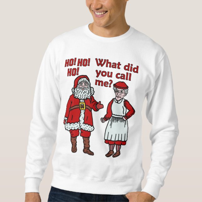 Sweatshirt Le père noël et Mme drôles Christmas Ugly Sweater (Devant)
