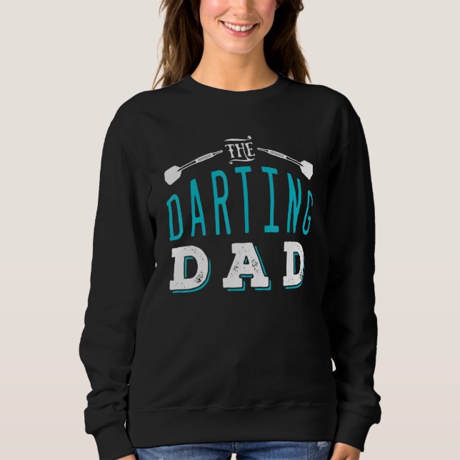 Sweatshirt Le Père Noir Pour Les Joueurs Dart (Devant)