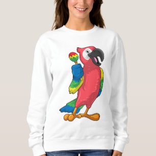 Sweatshirt Le perroquet à la musique avec Maracas