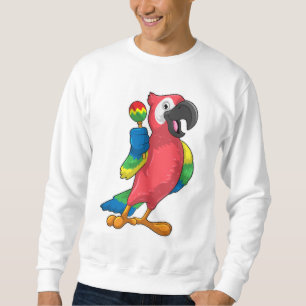Sweatshirt Le perroquet à la musique avec Maracas