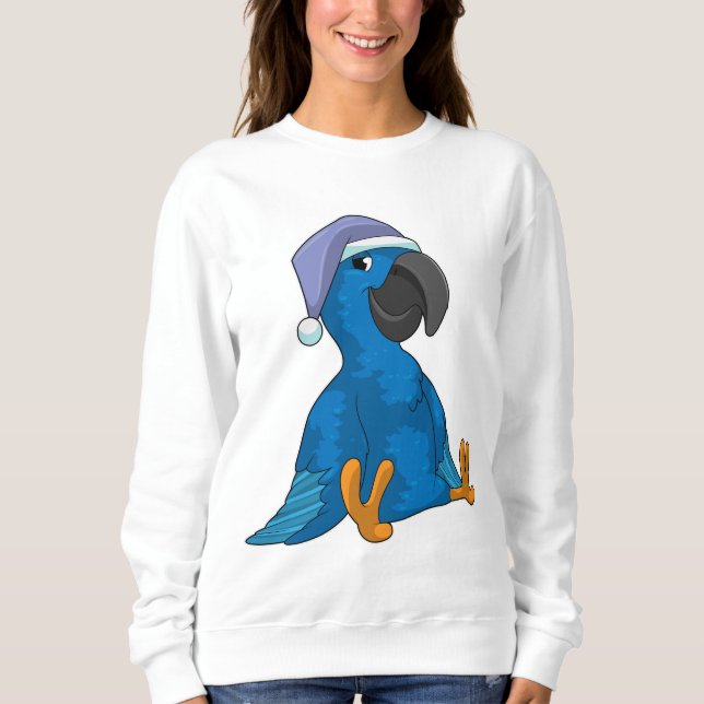 Sweatshirt Le perroquet au coucher avec casquette (Devant)