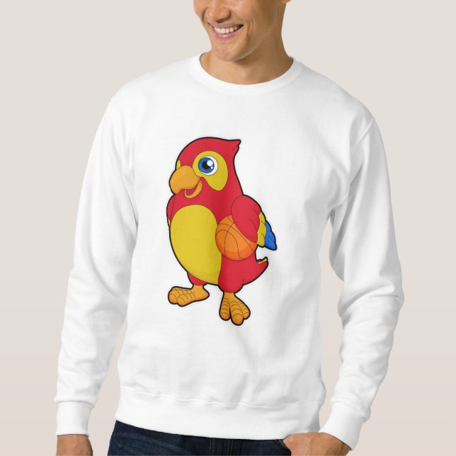 Sweatshirt Le perroquet dans les sports de basket (Devant)