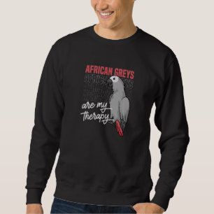 Sweatshirt Le Perroquet Gris Africain Comme Citation Thérapeu