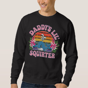 Sweatshirt Le petit arroseur de Papa Baleine rétro au coucher