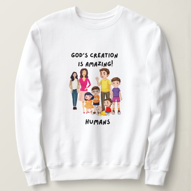 Sweatshirt Le peuple créateur de Dieu (Design devant)