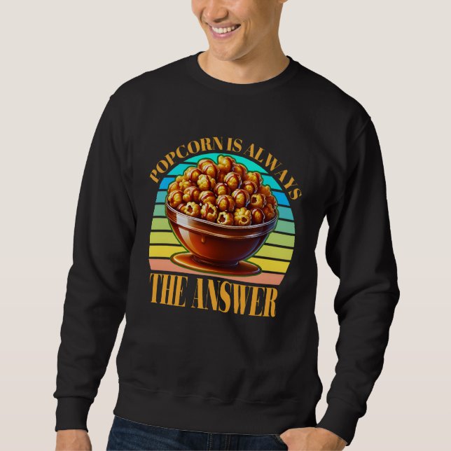 Sweatshirt le pop-corn est toujours la réponse (Devant)