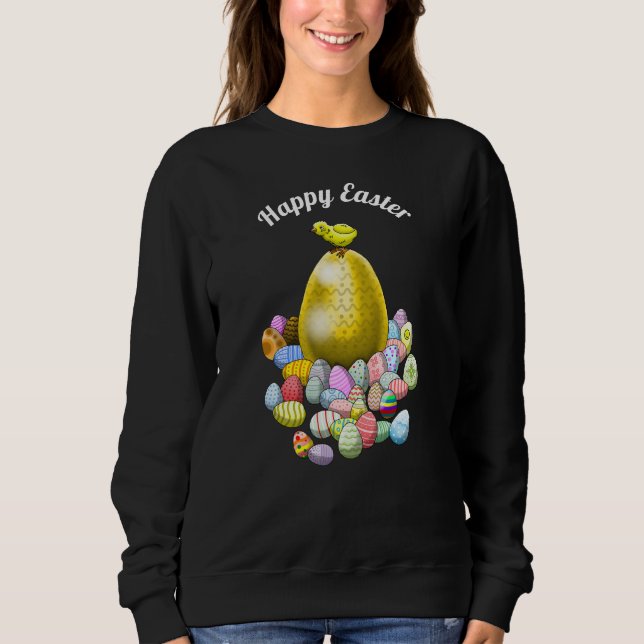 Sweatshirt Le poussin de Pâques œuf de Pâques (Devant)