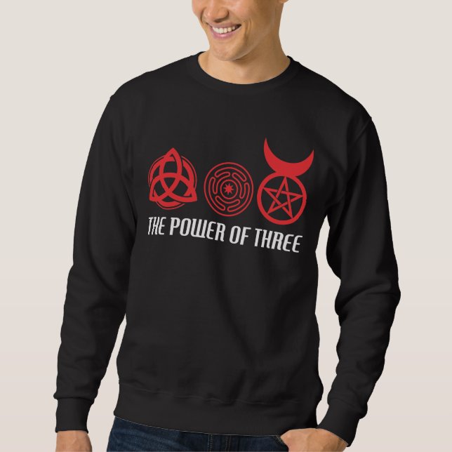 Sweatshirt Le pouvoir de trois triquetra Hecate et son Dieu c (Devant)