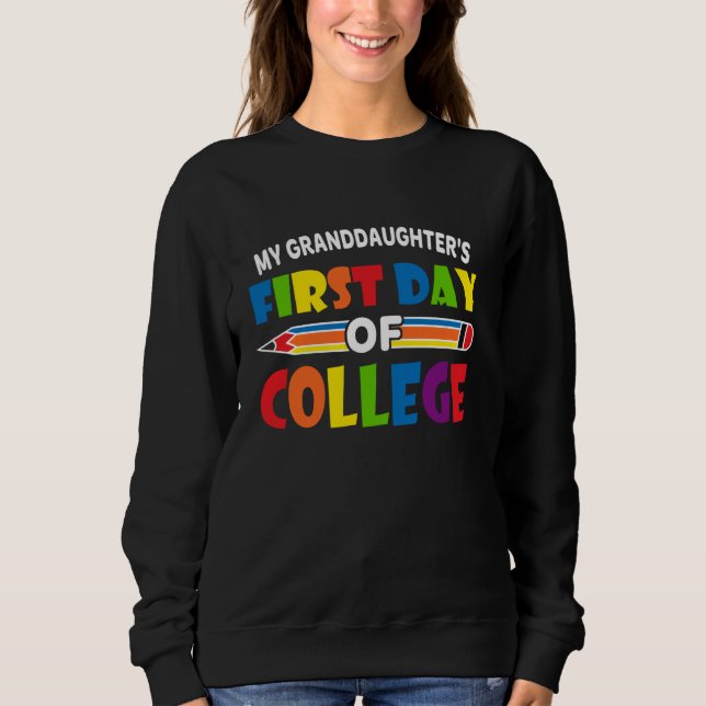 Sweatshirt Le premier jour d'école pour filles de ma petite-f (Devant)