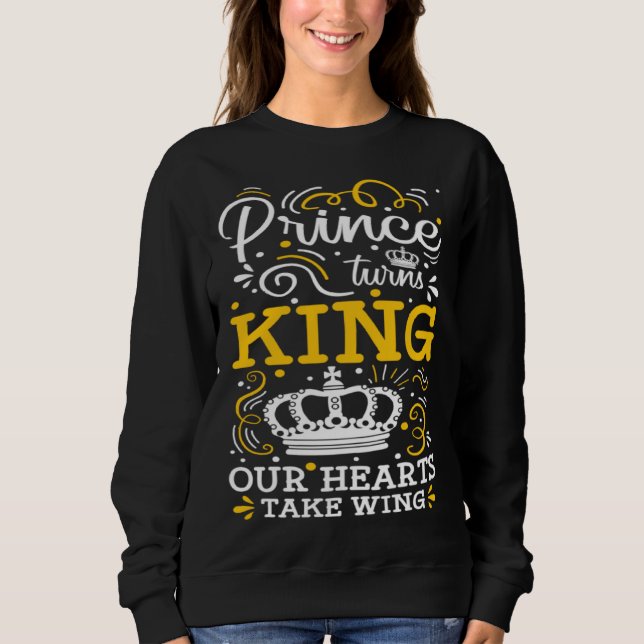 Sweatshirt Le Prince Devient Roi Nos Cœurs Prennent Leur Esso (Devant)
