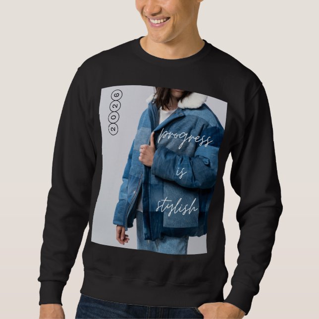 Sweatshirt Le progrès est élégant (Devant)