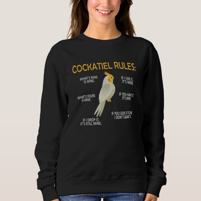 Sweatshirt Le Propriétaire De Cockatiel Délivre Un Amoureux D (Devant)