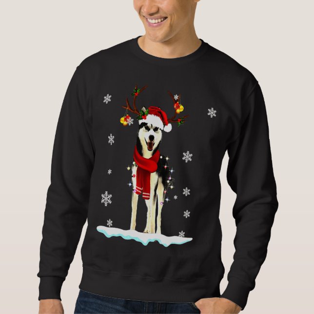Sweatshirt Le pyjama Husky Lights (Devant)