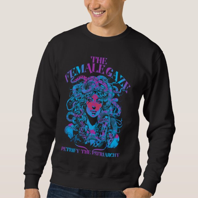 Sweatshirt Le regard féminin Petrify le design patriarcal (Devant)