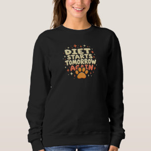 Sweatshirt Le régime commence demain - Retro Jouer Empreinte 