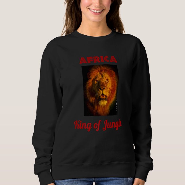 Sweatshirt Le Roi Africain De La Jungle Lion Impressionnant D (Devant)