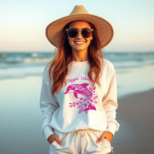 Sweatshirt Le rose fabuleux du dauphin hawaïen Flippin