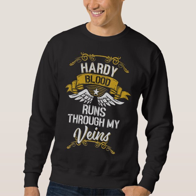 Sweatshirt Le Sang Hardy Traverse Mes Veines (Devant)