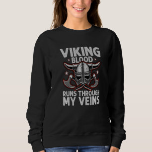 Sweatshirt Le Sang Viking Traverse Mes Veines Shieldmaiden Vi