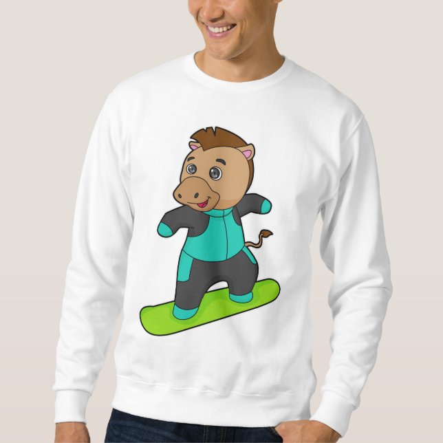 Sweatshirt Le snowboarder de Horse (Devant)
