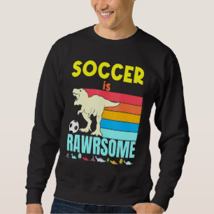 Sweatshirt Le Soccer Est Super Garçons Filles Football Dinosa