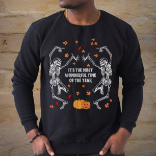 Sweatshirt Le squelette d'Halloween le temps le plus merveill