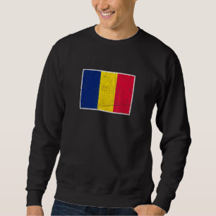 Sweatshirt Le Tchad Drapeau Aux Couleurs Nationales Vintages