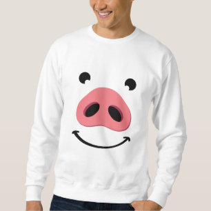 Sweatshirt Le visage heureux des cochons. Neus d'un porc.