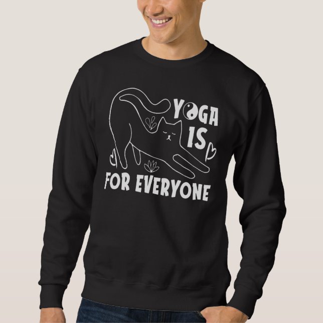 Sweatshirt Le Yoga est pour tous Chat Majariasana Coeur 1 (Devant)
