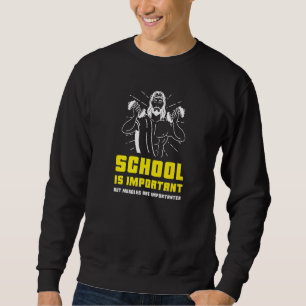 Sweatshirt L'École Est Importante Mais Les Muscles Sont Impor
