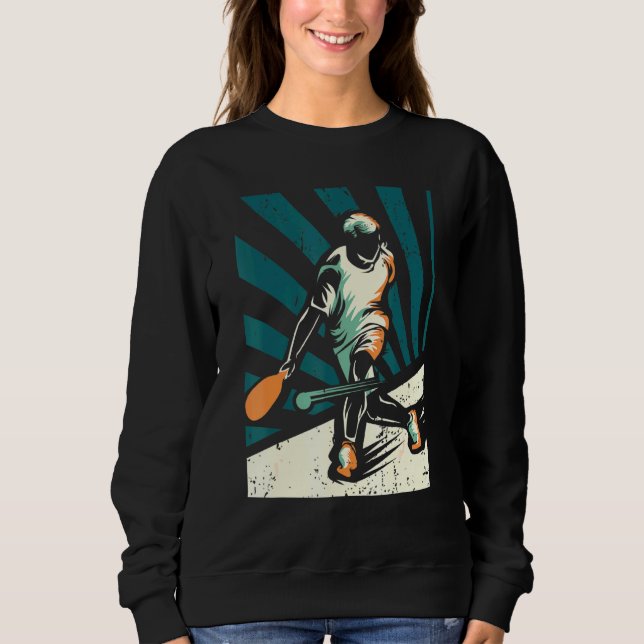 Sweatshirt Lecteur de ickleball Retro Vintage (Devant)