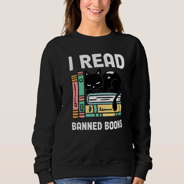 Sweatshirt Lecteur de livres interdits Bookworm Je lis des li (Devant)