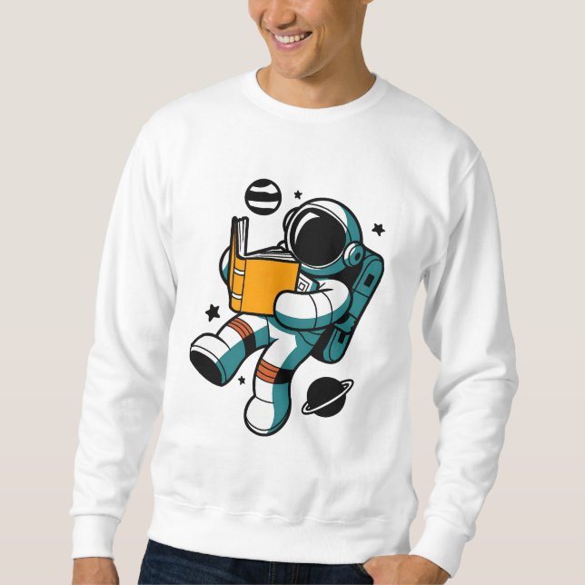 Sweatshirt Lecture astronaute : Apprendre à zéro gravité (Devant)