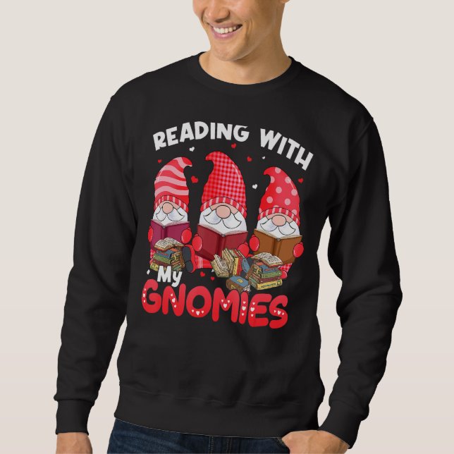 Sweatshirt Lecture Avec Mes Gnomies Livres Lover Librairie Va (Devant)