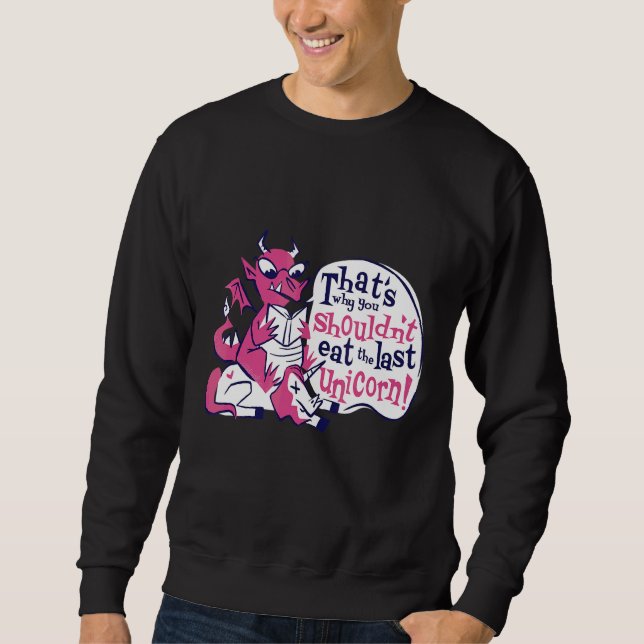 Sweatshirt Lecture De Dragon Sur Une Créature Mythique Unicor (Devant)