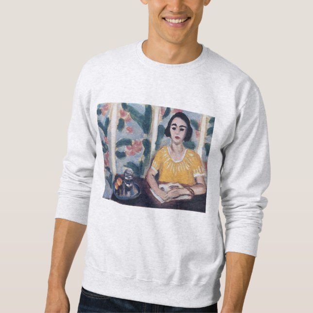Sweatshirt Lecture de femme avec des pêches Matisse Crewneck (Devant)