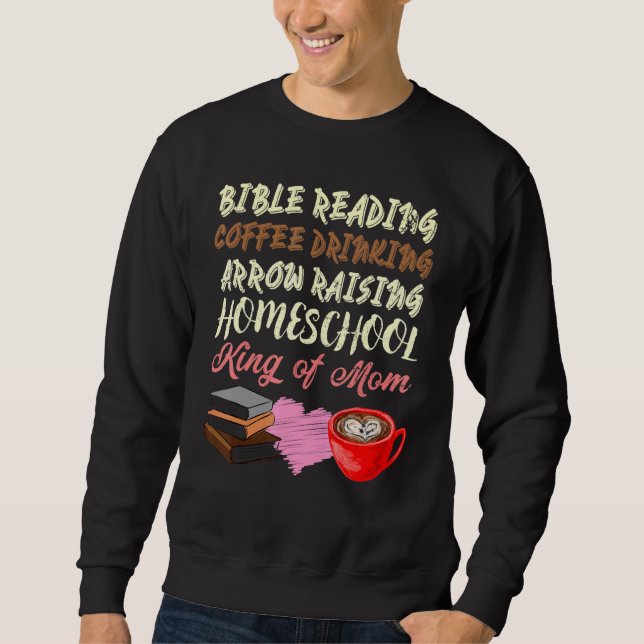 Sweatshirt Lecture de la Bible Café Boire Élever École à la m (Devant)
