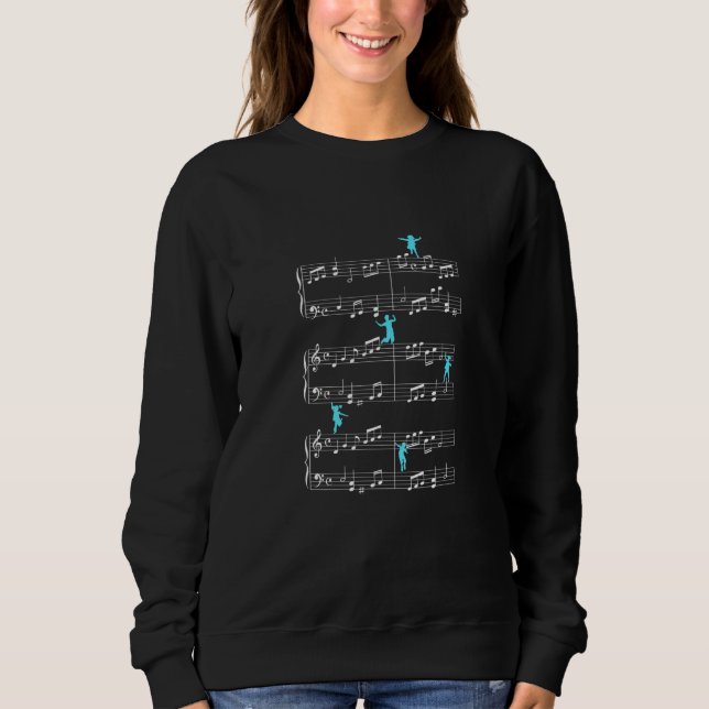 Sweatshirt Lecture de notes musicales Clef Musician Art (Devant)