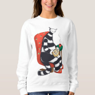 Sweatshirt Lecture du livre de chat Lover