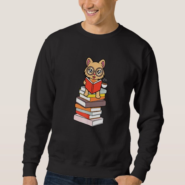 Sweatshirt Lecture Et Chats Cute Lecture Chat (Devant)