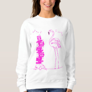 Sweatshirt Lecture Flamant rose