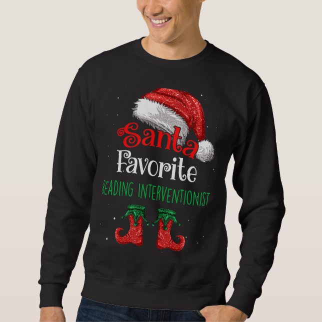 Sweatshirt Lecture Interventionniste Père Noël Claus Favoris  (Devant)
