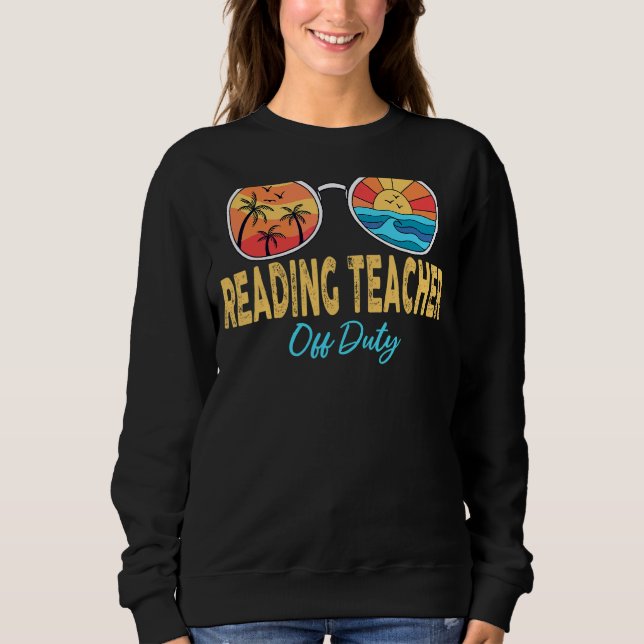 Sweatshirt Lecture Professeur hors service Lunettes de soleil (Devant)