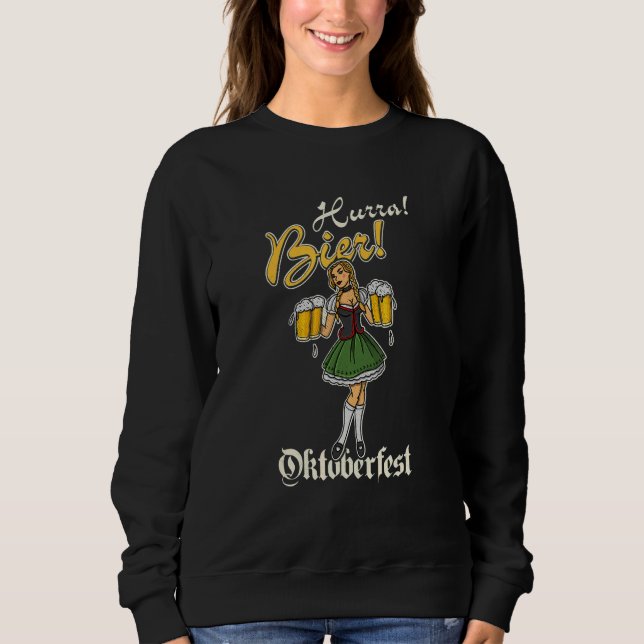 Sweatshirt Lederhosen Dirndl Beer Beer Mug Volksfest Bavaria  (Devant)
